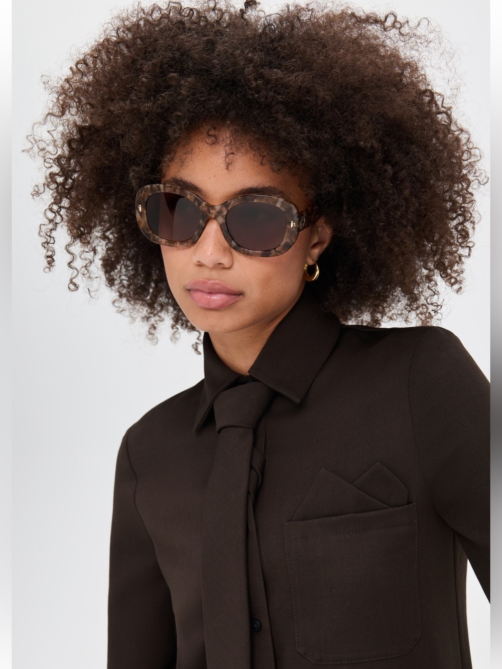 TORY BURCH Brown Tort Sunglasses
